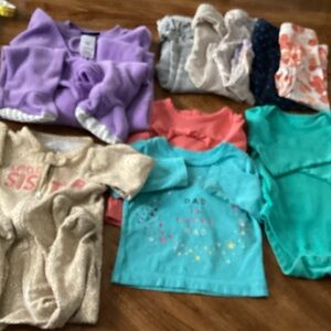 10 pcs Long Sleeve, Pants, Sleepers. 6-9m Colorful Baby Clothing Multi Brands